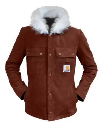 Anna Lambe North of North Camel Brown Carhartt Coat - Image 3