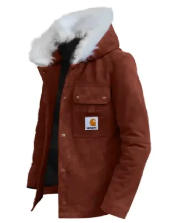 Anna Lambe North of North Camel Brown Carhartt Coat - Image 2