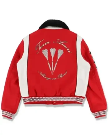 Power Book II Ghost S03 Tariq St. Patrick Varsity Red Jacket - Image 3