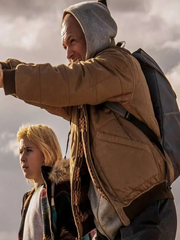 Taron Egerton She Rides Shotgun Brown Jacket - Image 2