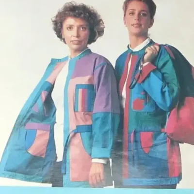 Pacific Patch 1988 Carole Damien Reversible Jacket