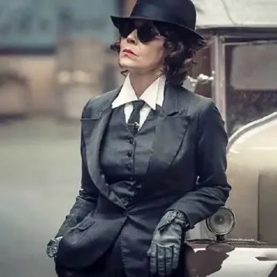 Peaky Blinders Aunt Polly S06 Grey Suit