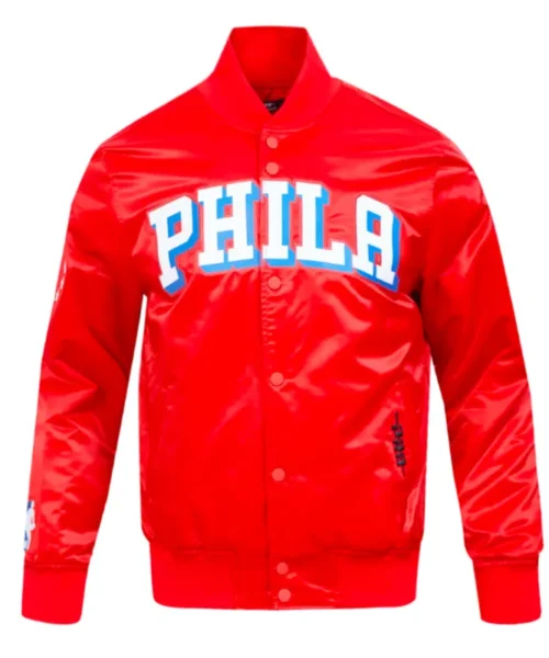 Philadelphia 76ers Classic Big Logo Satin Jacket