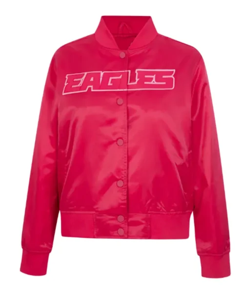 Philadelphia Eagles Triple Pink Satin Jacket