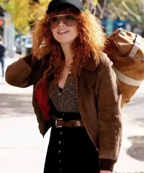 Poker Face S02 Natasha Lyonne Brown Jacket