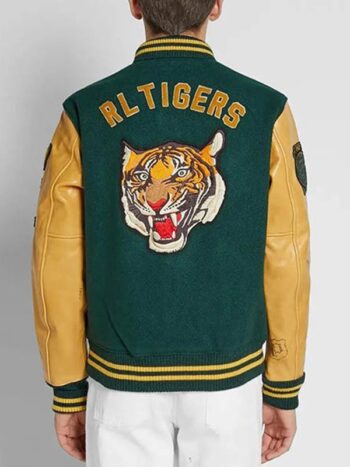RL Tiger Green Varsity Jacket - Image 3