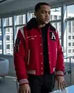 Power Book II Ghost S03 Tariq St. Patrick Varsity Red Jacket