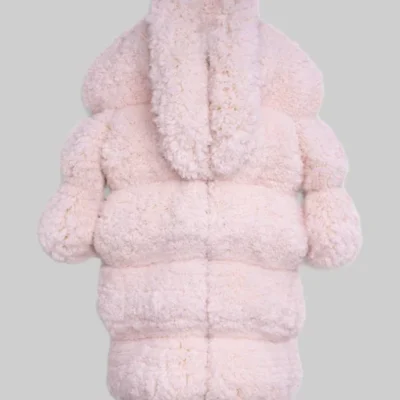 Rihanna Bubble Pink Fur Coat