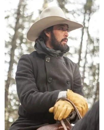 Ryan Bingham Yellowstone Black Peacoat