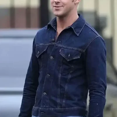 Ryan Gosling Drive Blue Denim Trucker Jacket