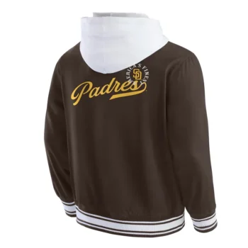 San Diego Padres Brown Cotton Hooded Jacket - Image 2