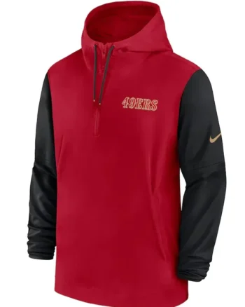 San Francisco 49ers Sideline Pre-Game Half-Zip Hoodie Jacket