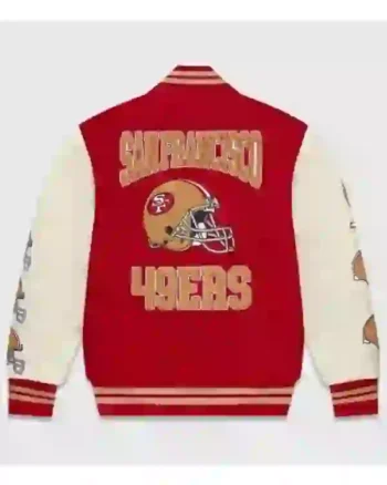 49ers San Francisco Red Varsity Jacket - Image 2