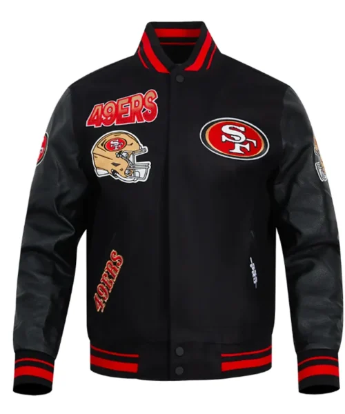 San Francisco 49ers Turn It Up Classic Rib Varsity Jacket