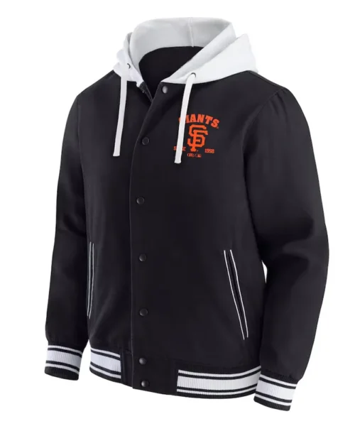 San Francisco Giants Black Cotton Hooded Jacket