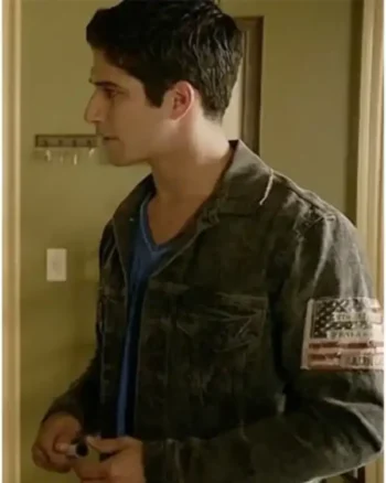 Scott McCall Teen Wolf US Flag Grey Jacket