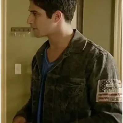 Scott McCall Teen Wolf US Flag Grey Jacket