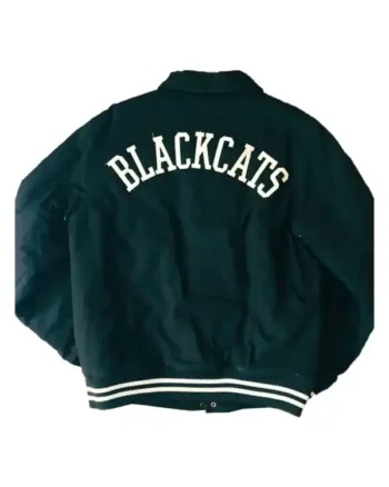 Shop 10 Deep Black Cats Varsity Jacket For Sale