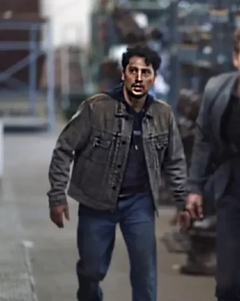 Shop Ali Lopez-Sohaili Manifest TV Series Season 03 Eagan Tehrani Denim Jacket