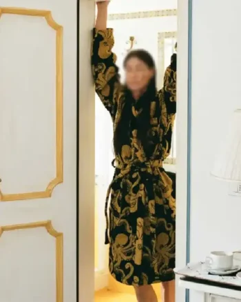 Shop Barry Tv Series Season 3 Episode 1 Black And Yellow Octopus Print Robe For Sale