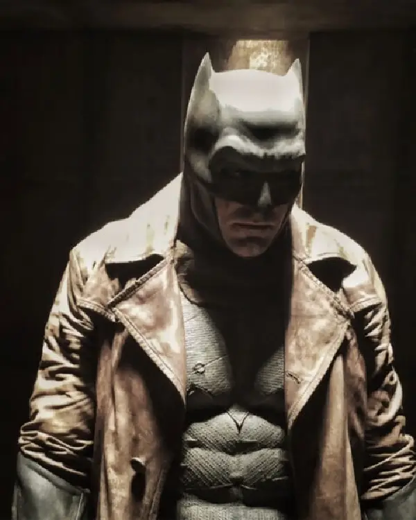 Shop Batman Nightmare Brown Leather Trench Coat For Sale