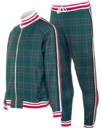 Shop Colin Farrell The Gentlemen Coach Cotton Brown Tracksuit Sale 3