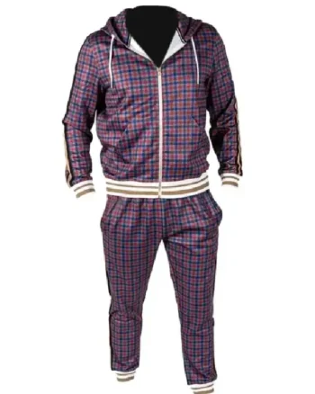Shop Colin Farrell The Gentlemen Coach Cotton Brown Tracksuit Sale