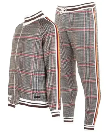 Shop Colin Farrell The Gentlemen Coach Cotton Brown Tracksuit Sale 5