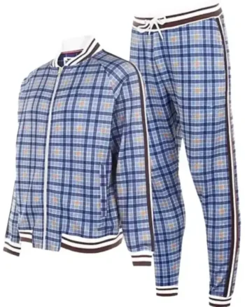 Shop Colin Farrell The Gentlemen Coach Cotton Brown Tracksuit Sale 6