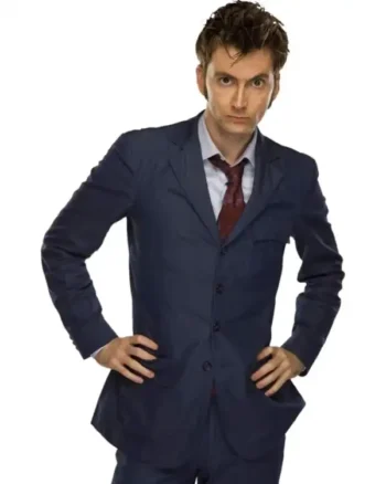 Shop David Tennant 10th Doctor Who TV Series Brown Pinstripe Suit Sale