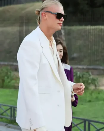 Erling Haaland Alta Moda Fashion Show 2025 White Blazer - Image 2