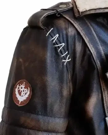 Fallout 4 Elder Distress Maxson Brown Leather Coat - Image 3
