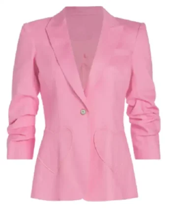 Lacey Quinn Found S02 Pink Heart Embroidered Blazer - Image 2