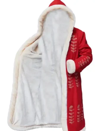 Shop Goldie Hawn The Christmas Chronicles 2 2020 Mrs Claus Fur Hood Red Long Coat Sale