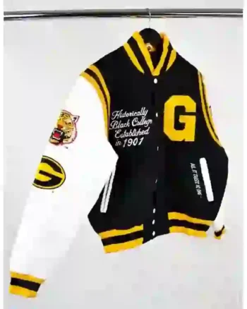 Shop Grambling State University Where Everybody is Somebody Varsity Jacket Sale side post