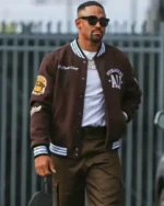 Shop Greatest Of All Time Jalen Hurts Muhammad Ali Varsity Lettermen Jacket On Sale