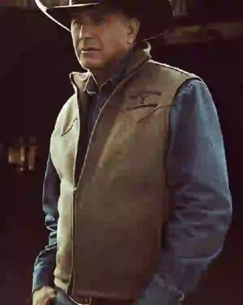 Shop Iconic Yellowstone John Dutton Ranch Brown Vest Sale