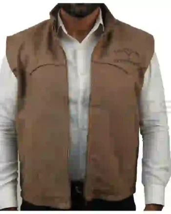 Shop Iconic Yellowstone John Dutton Ranch Brown Vest Sale
