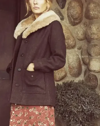 Shop Kelly Reilly Yellowstone Season 02 Beth Dutton Brown Womens Long Fur Collar