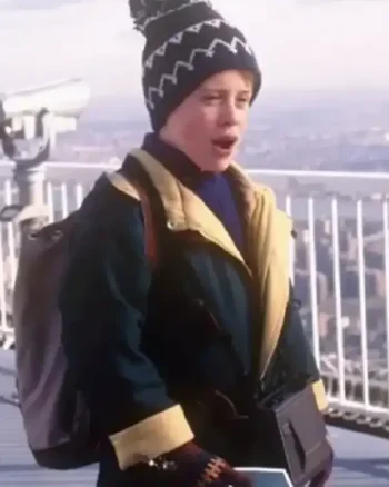 Shop Kevin Mccallister Home Alone Macaulay Culkin Green Wool Coat F0r Sale