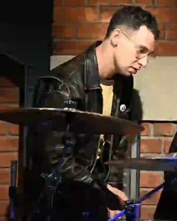 Shop Late Night With Seth Meyers Show Jack Antonoff Distressed Leather