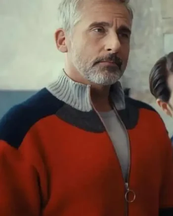 Steve Carell Mountainhead Red Bomber Jacket - Image 2