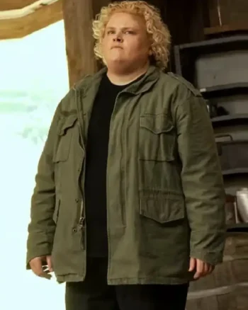 Shop Roo TV Series FUBAR 2025 Fortune Feimster Green Cotton Jacket Sale