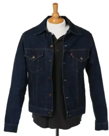 Shop Ryan Gosling 2011 Movie Drive Driver Blue Denim Trucker Jacket For Sale