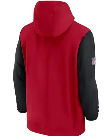 San Francisco 49ers Sideline Pre-Game Half-Zip Hoodie Jacket - Image 2