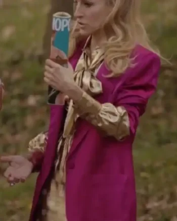 Shop Sarah Jessica Parker And Just Like That Season 2 Carrie Bradshaw Pink Silk