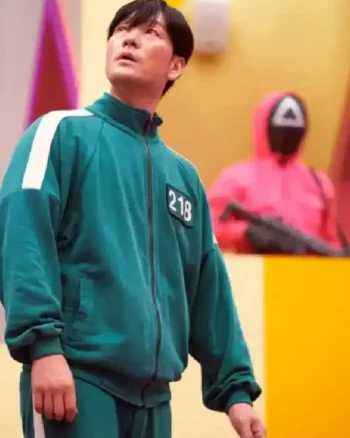 Squid Game Green Cotton Polyester Tracksuit - Image 3