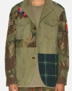 Shop TV Series 90 Day The Last Resort Season 02 Green Camo Patch Tartan Jacket For Sale