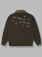 Shop Taylor Swift You’re a Cowboy Like Me Brown Embroidered Work Jacket For Sale