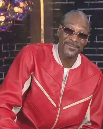 Snoop Dogg The Voice S26 Red Leather Jacket - Image 3